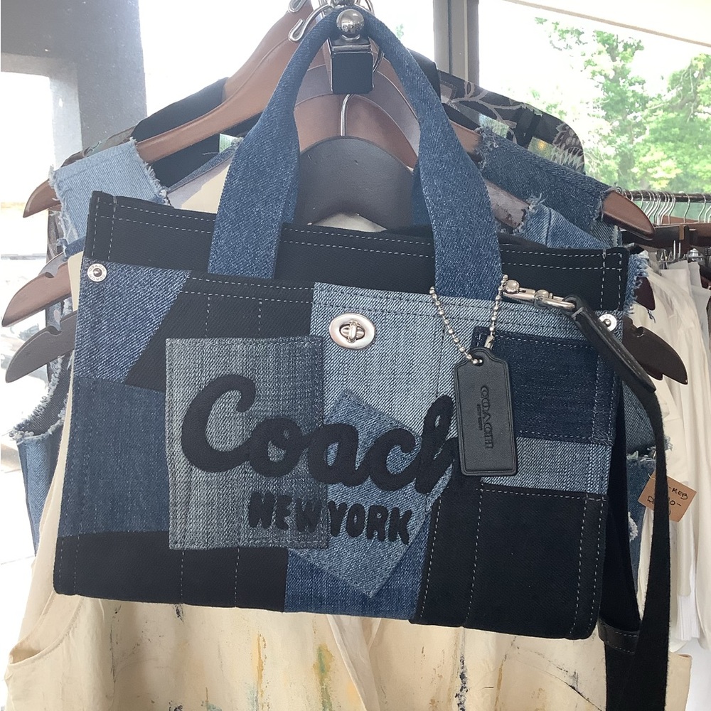 Coach Patchwork Denim Crossbody Tote Bag